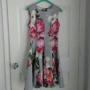 Calvin Klein Floral Flare Dress